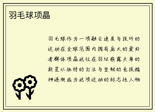 羽毛球项晶
